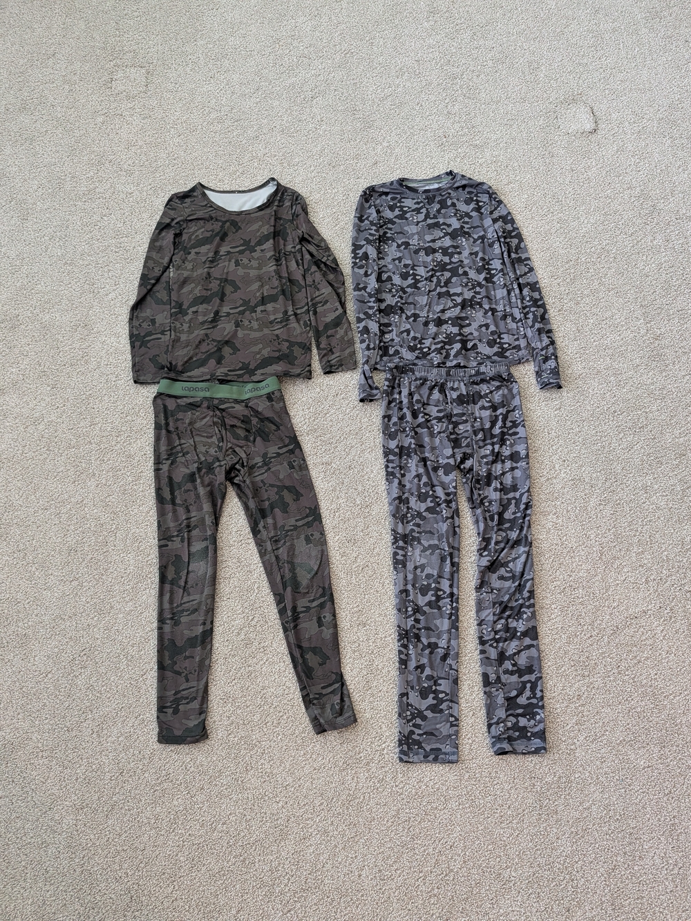 Boys Camo Pajama Sets. Cuddl Duds and Lapasa